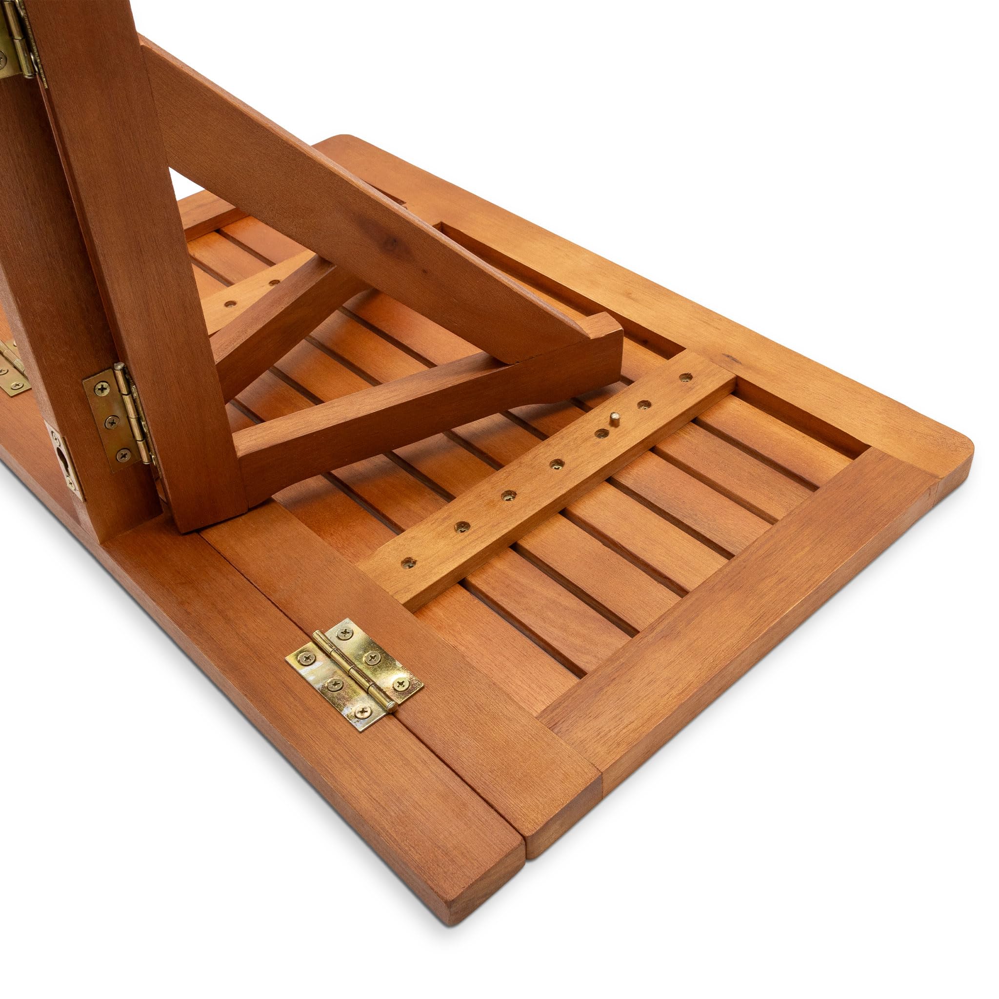 Spetebo - Mesa de balcón plegable de madera de eucalipto (60 x 40 cm)