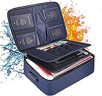 Vista 11 de DocSafe - Bolsa de documentos con cerradura, funda de almacenamiento de archivos de 3 capas ignífuga con cierre resistente al agua, bolsa