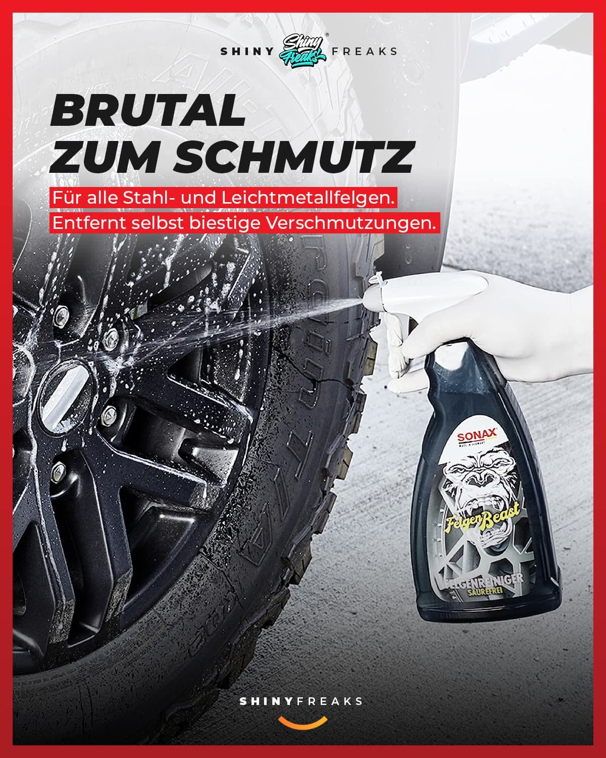 Auto Wascheimer Set 5GAL: Schmutzsieb & Deckel für die Auto Handwäsche + Sonax Rich Foam + Sonax FelgenBeast - schonende Reinigung & Pflege für Lack & Felgen - Auto waschen | 8-teilig