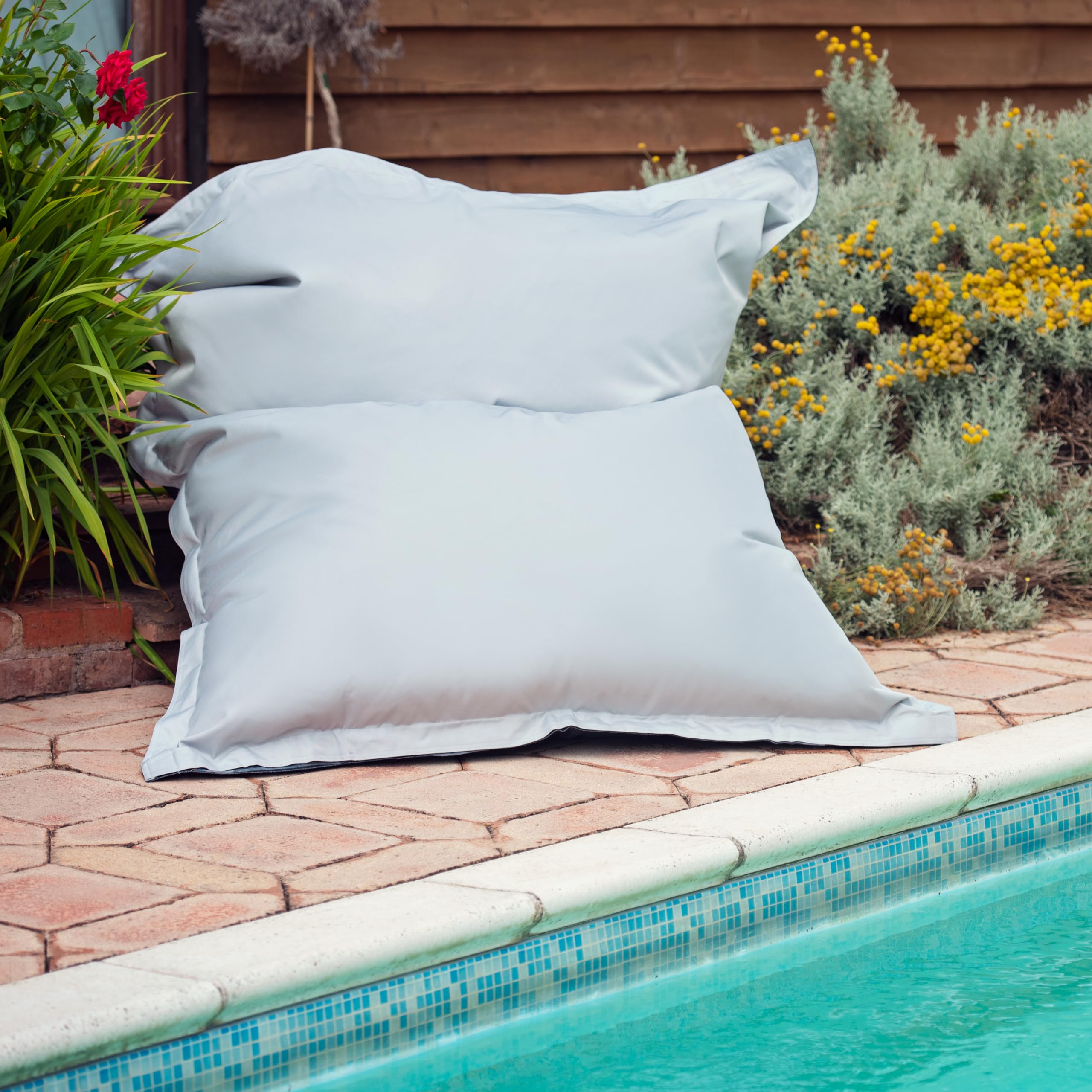 Gardenista Garden XXL Pouf | Pouf Enfant & Adulte pour Intérieur et Extérieur | Siège Confortable pour Adulte Protégé Contre Les UV | Résistant aux intempéries et à l'eau - Matériau Durable (Gris)