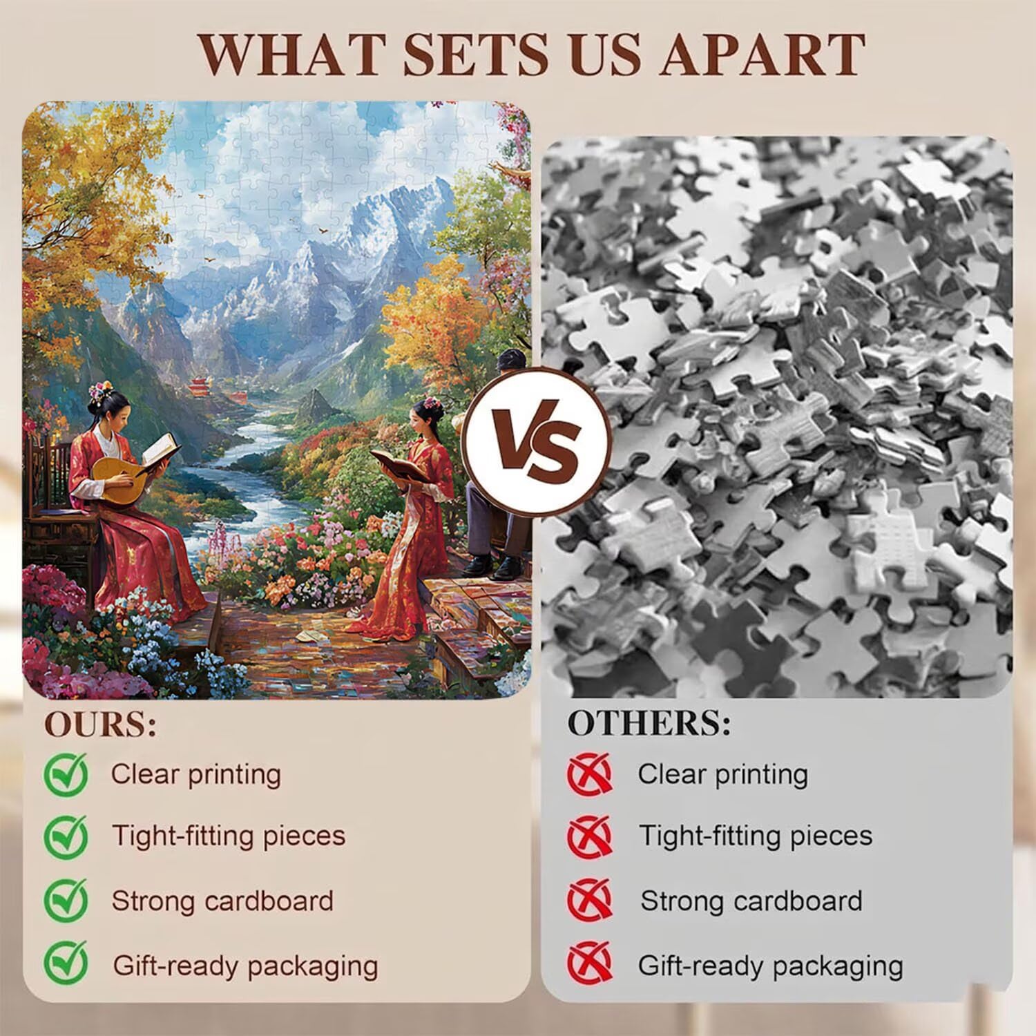 Puzzle 2000 Pezzi Classici, Puzzle paesaggio fiore 99 x 70 cm, Gioco Educativo e Antistress in Legno con Poster Incluso, Ttività DIY per Famiglia, Regalo per Appassionati, Decor Parete Casa, f0-506