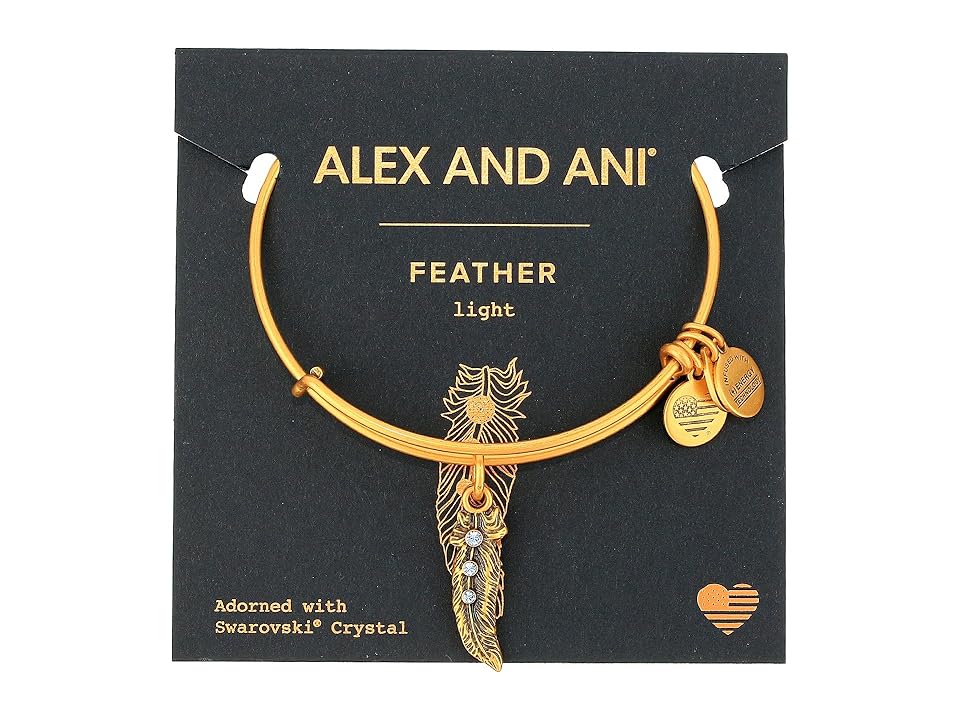 

Alex and Ani Path of Symbols - Feather II Bangle (Rafaelian Gold) Bracelet