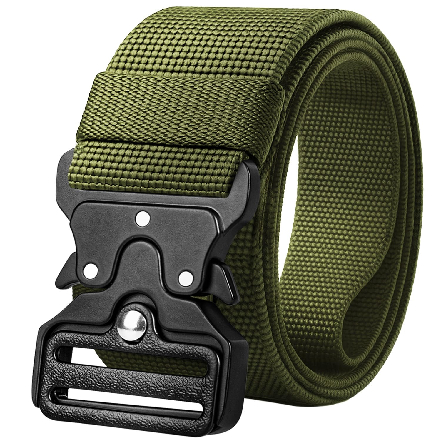 TECEUM Tactical Belt – Heavy-Duty &amp; Quick Release – Military, Work, Rigger, Duty &amp; Utility Belt for Men