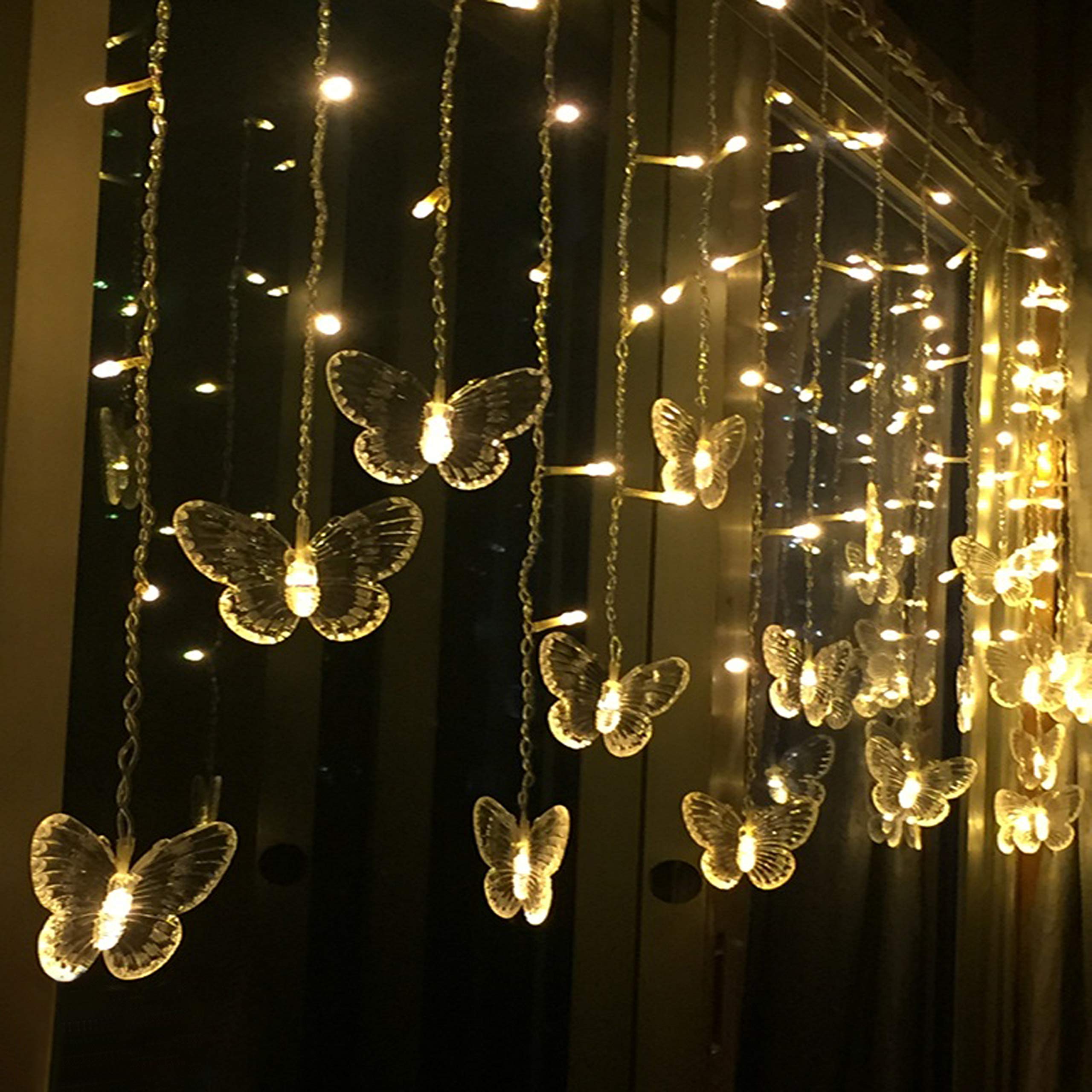 HHMTAKA Schmetterling-Lichterkette – 3 M, 20 LEDs, USB, Warmweiß, Für Innen & Außen