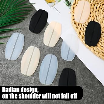 Hariendny 6 Pairs Bra Strap Pads Silicone Bra Strap Cushions Bra Strap Holders for Slipping Ease Shoulder Discomfort Slip Shoulder Pads Shoulder Protectors Pads Bra Strap Gel Pads for Bra Straps