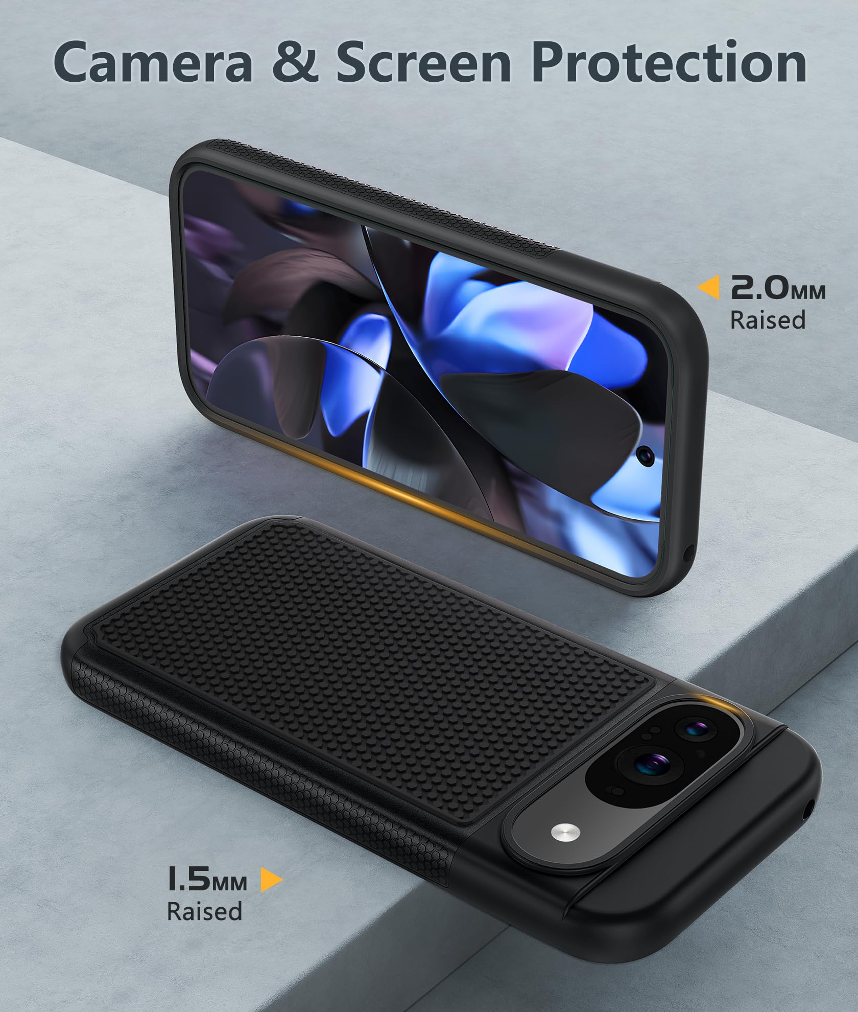 Google Pixel 9 Pro Case With Screen Protector - Military Grade Protection In Purple