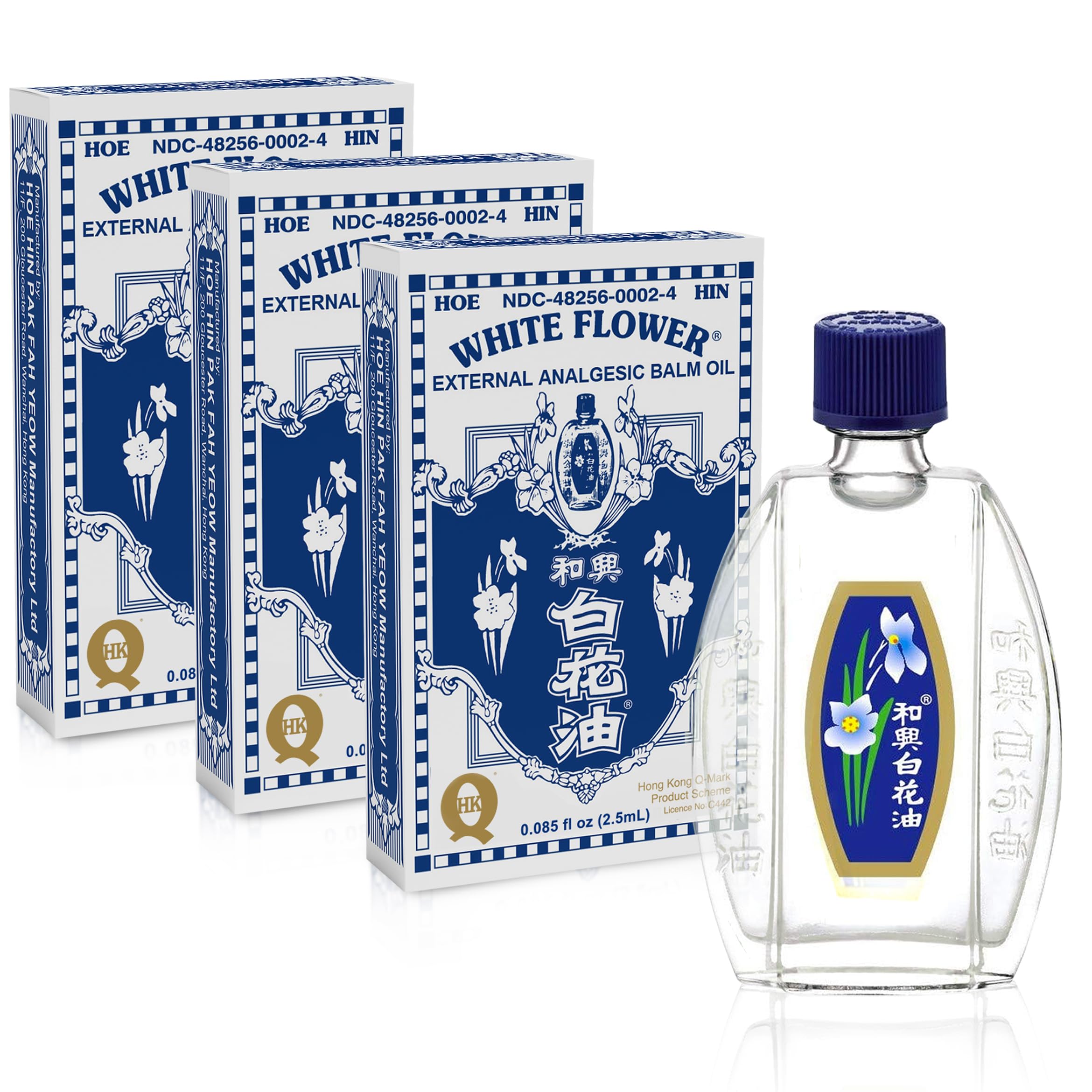 White Flower White Flower External Analgesic Balm Oil 2.5Ml/ 0.085Fl Oz (Us Version) (Pack of 3)