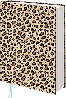 Leopard Book Covers for Soft Cover Books, Washable Cotton Cloth Book Protector with Bookmark, Adjustable Book Cover for Paperback Hardcover Bible Novels, Book Lovers Gifts for Women