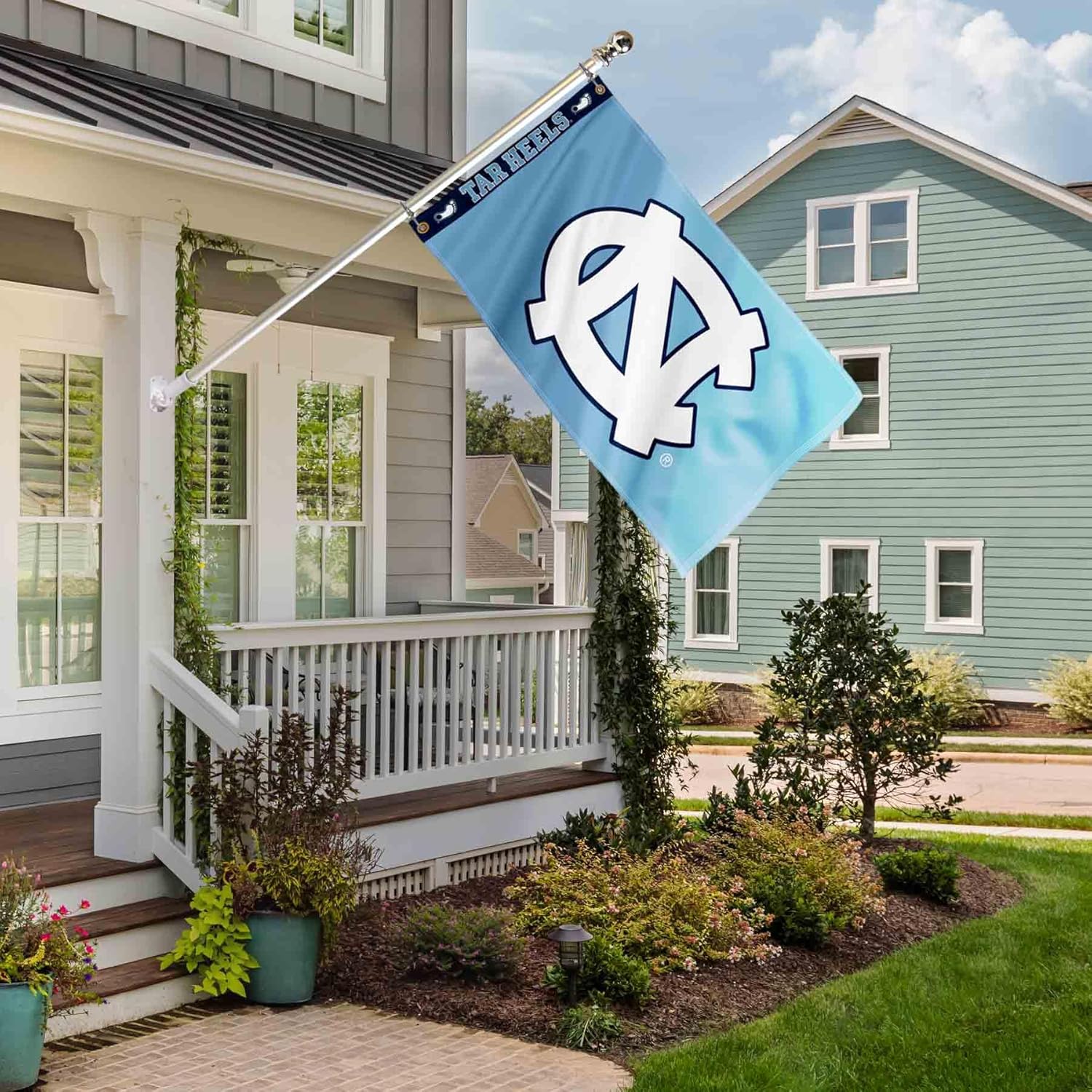 College Flags & Banners Co. UNC Tar Heels Printed Header 3x5 Foot Banner Flag - Image 5