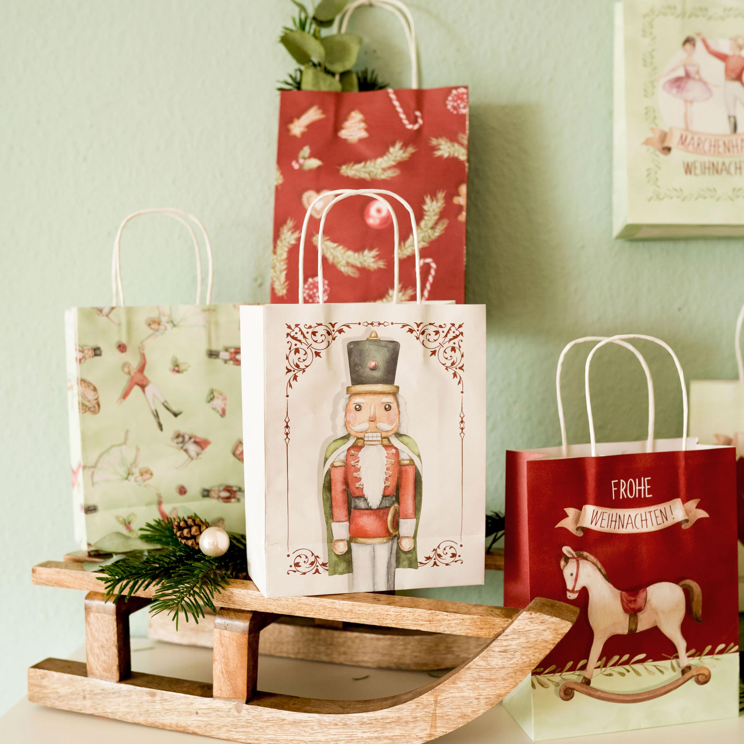 Papel De Regalo Navidad,Lausatek 6 Hojas Papel Regalo Navideño