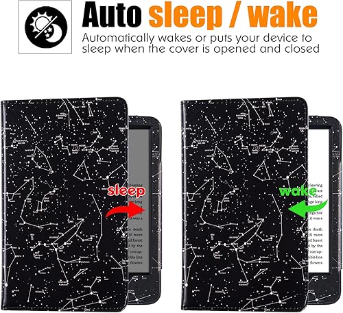 Miniatura 10 de BOZHUORUI Funda con soporte para Kindle Paperwhite de 6.8" (11 generación - 2021) y Kindle Paperwhite Signature Edition, funda de piel sintética con