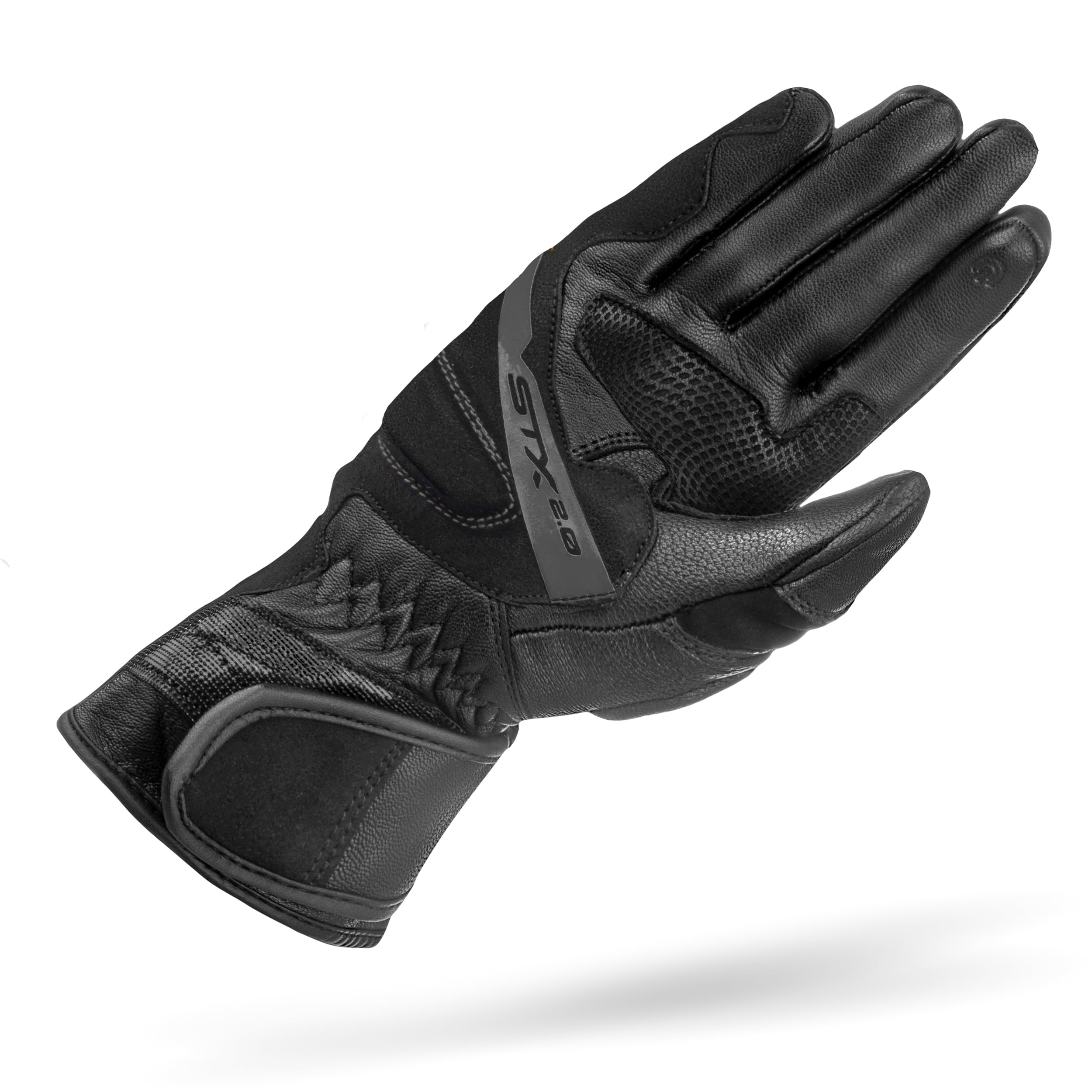 SHIMA STX Rękawice motocyklowe, męskie, skórzane, długie, letnie, motocyklisty, pancerne, perforowane, wentylowane, wzmocnione, do ekranu dotykowego, sportów motorowych, wyścigowe motocykle (męskie,