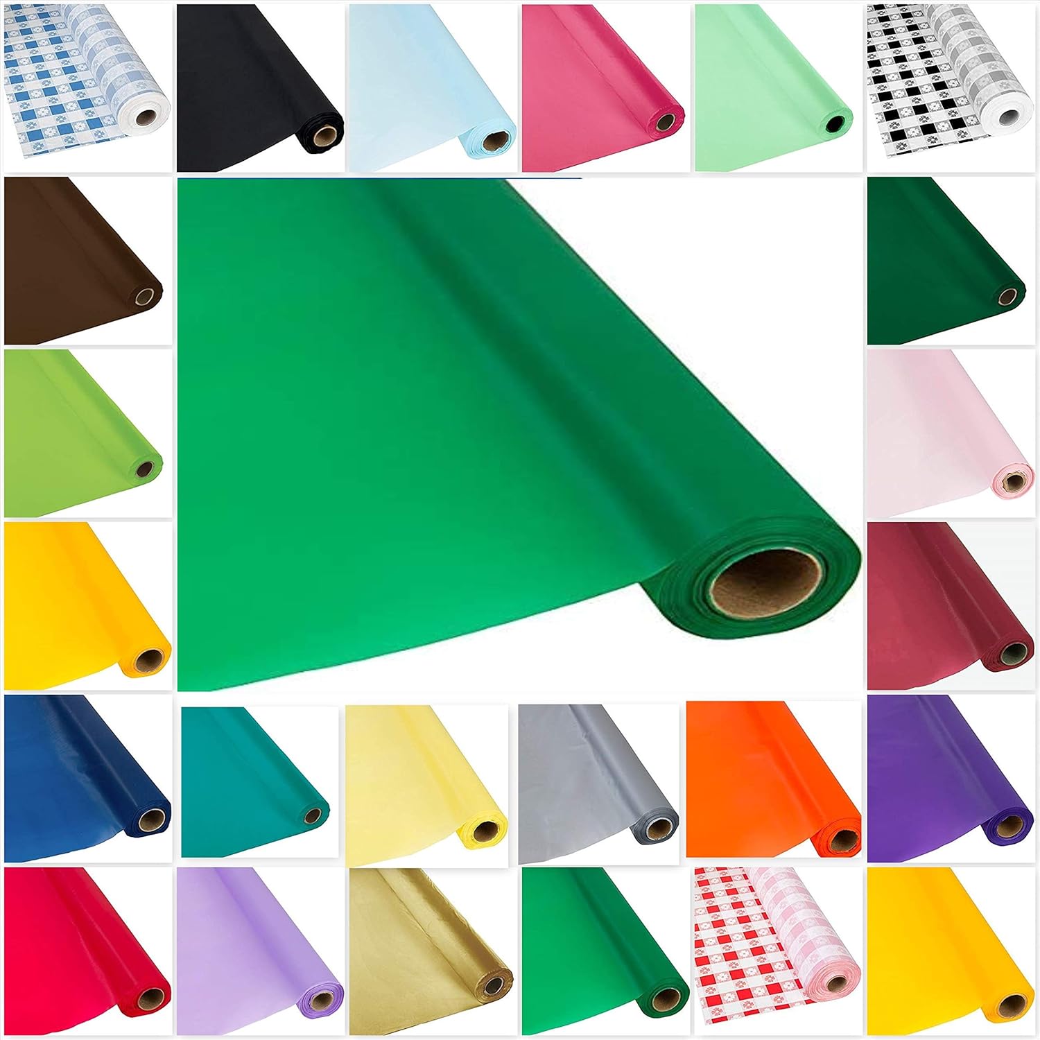 DIY Craft Green Plastic Table Cover Roll300 Feet Long (26