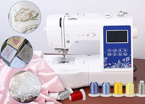 Miniatura 3 de Simthread Juego de 40 bobinas para máquina de bordar de colores surtidos, 800Y cada bobina de hilo dental para Brother Babylock Janome Singer Pfaff