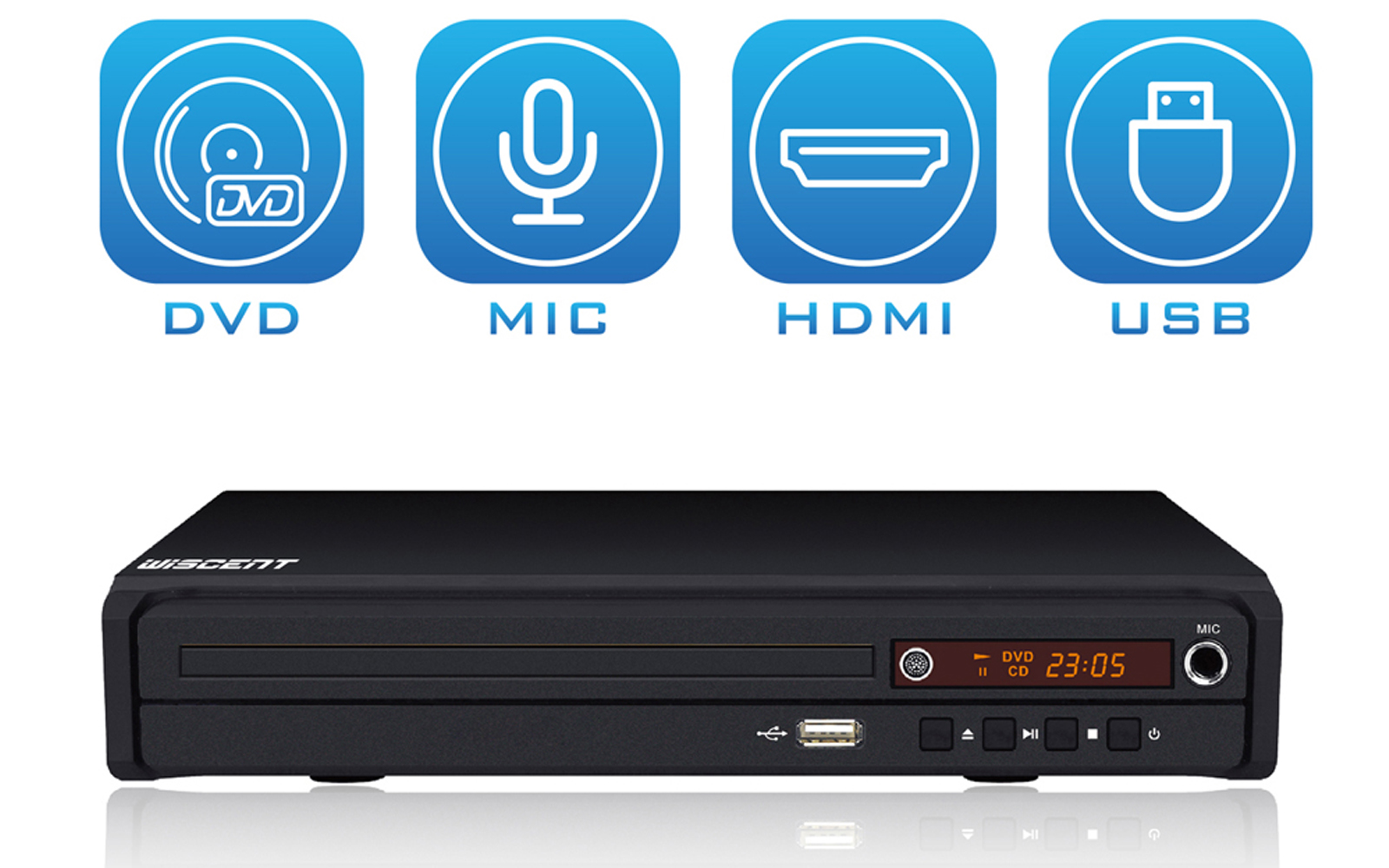 WST-977 DVD Player for TV with HDMI