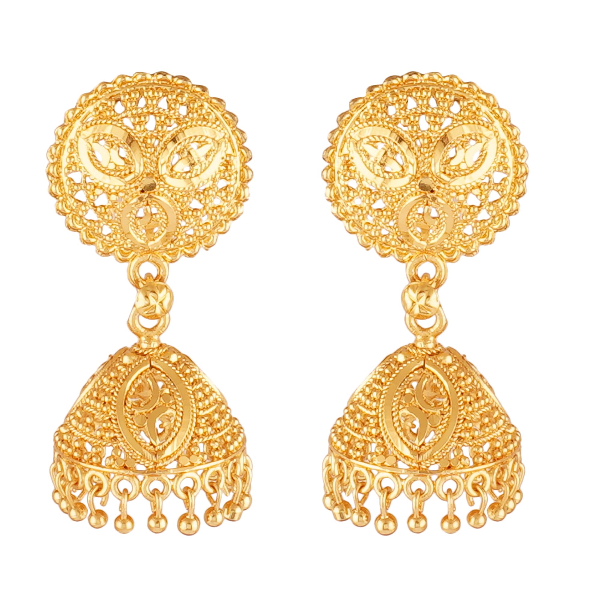 Shreyadzines Traditional Temple Jewellery 18k One Gram Gold Ethnic South Indian Meenakari Peacock Jhumkas Jhumki Earrings Set For Women Girls Latest (Jhumka2) (B0CJTN2R6C) Amazon Price History, Amazon Price Tracker
