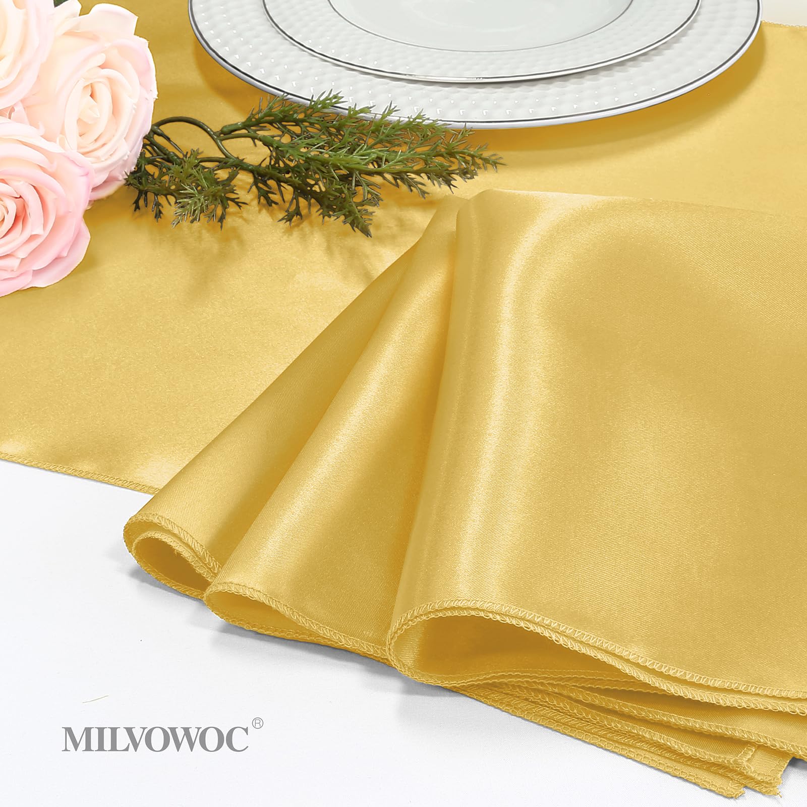 Serviette De Table Cdiscount Lot De 60 Serviettes De Table En Satin Bordeaux - 50x50cm - Bords Festonnés - Pour Mariage, Fêtes Serviettes Festonnées