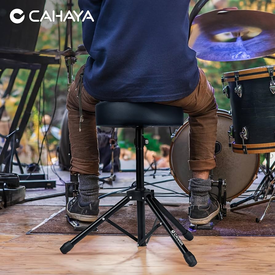 CAHAYA Drum Stool: Thick Comfortable Padded Seat Cushion Guitar Percussion, Mode | UK