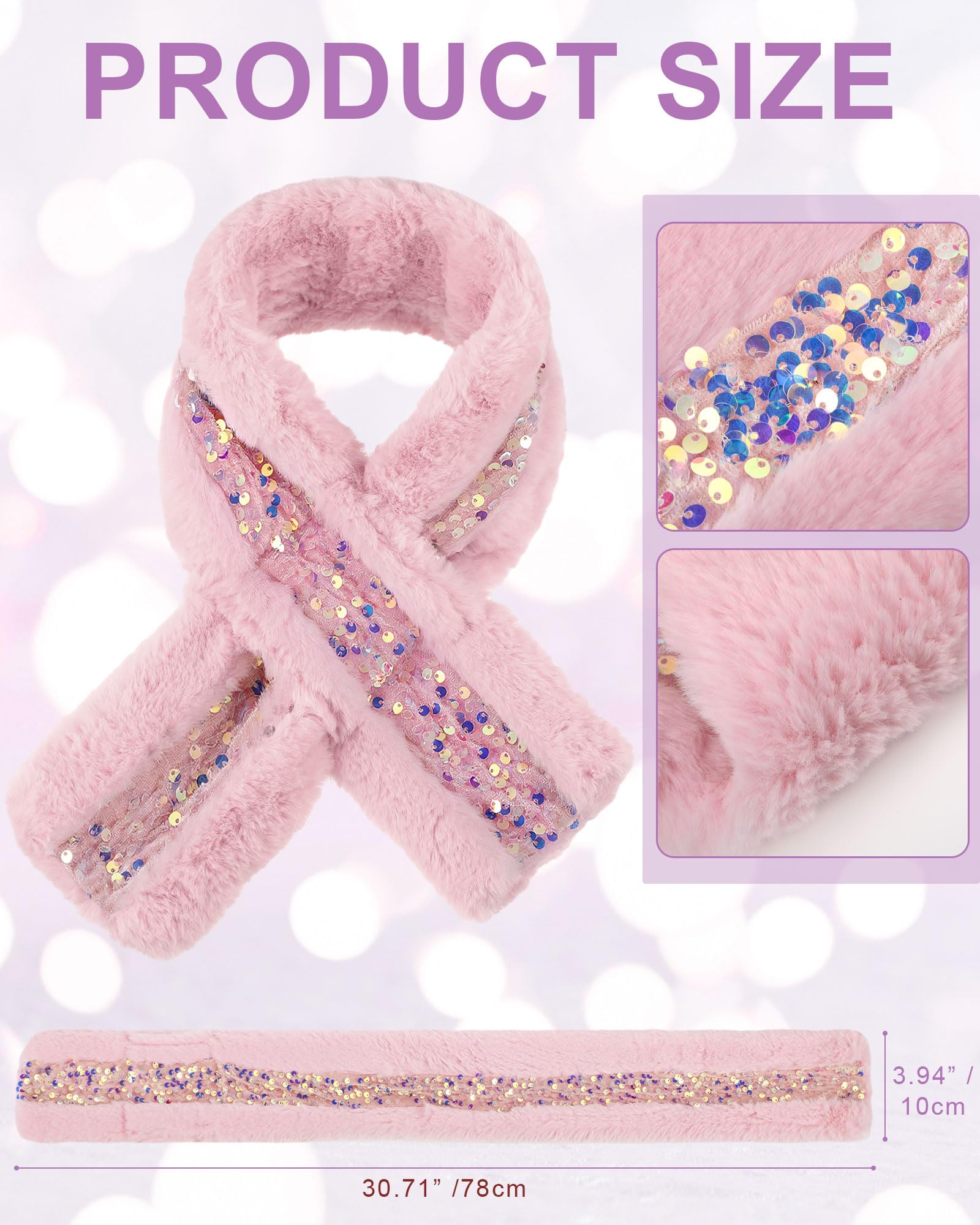 Liitrsh 2 Sets/6 Stück Mädchen Winter Strickmütze Schal Handschuhe Set Warm Fleece gefüttert Pom Pom Hut Schal Handschuhe für Teenager