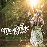 Vista 6 de Moonshine Rod Company Caña de pesca con mosca de acción rápida, caña de grafito de fibra de carbono con estuche de viaje con cremallera, Drifter II