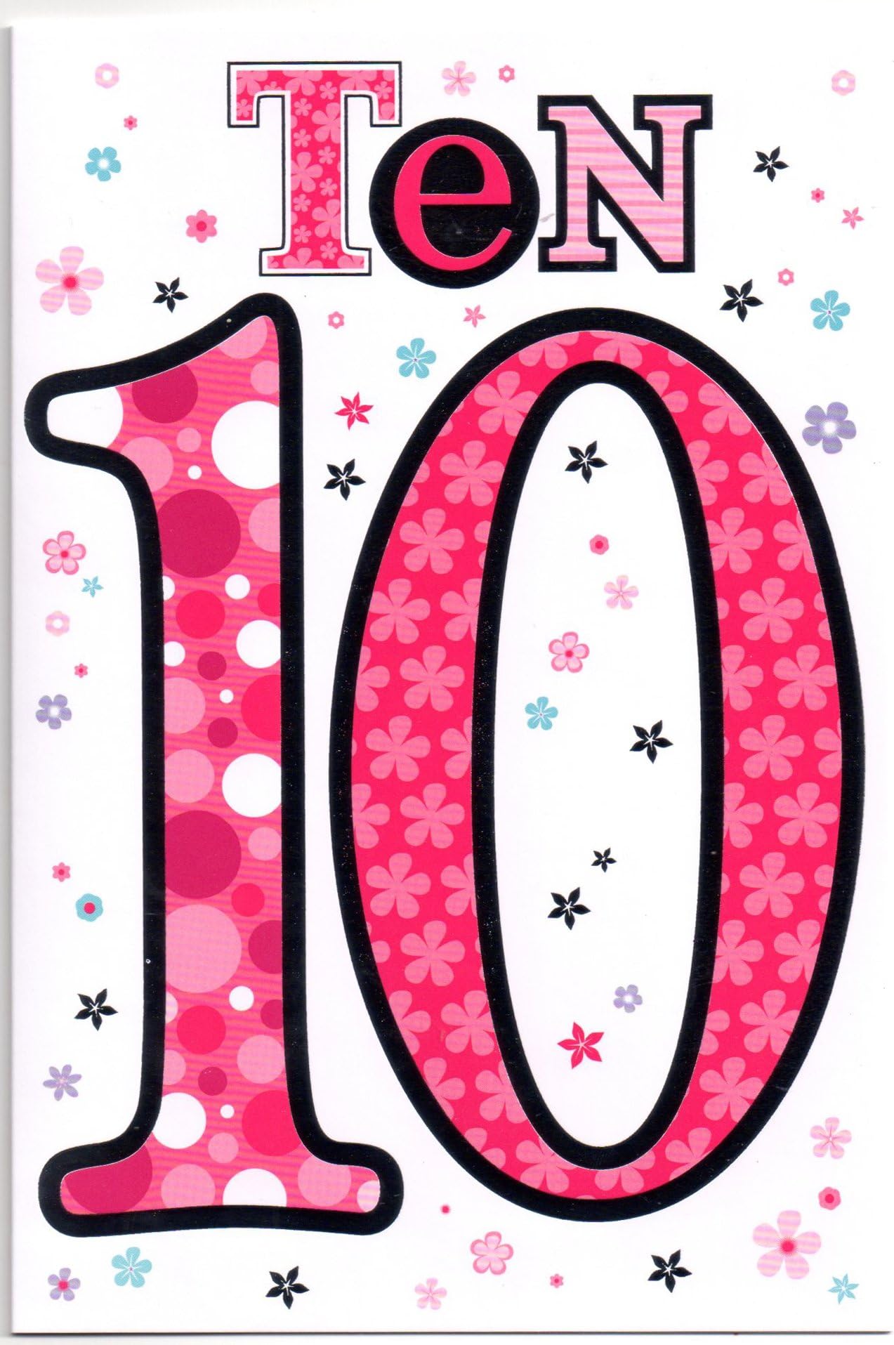 Birthday Card for Ten (10) Year Old Girl - Free 1st Class Post (UK)
