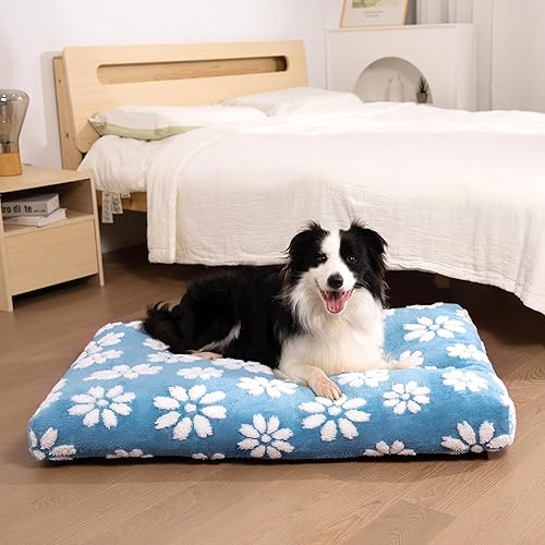 Miniatura 2 de Camas para perros grandes, bonita cama gruesa para perrera, cama mullida para mascotas con funda extraíble lavable y parte inferior antideslizante,