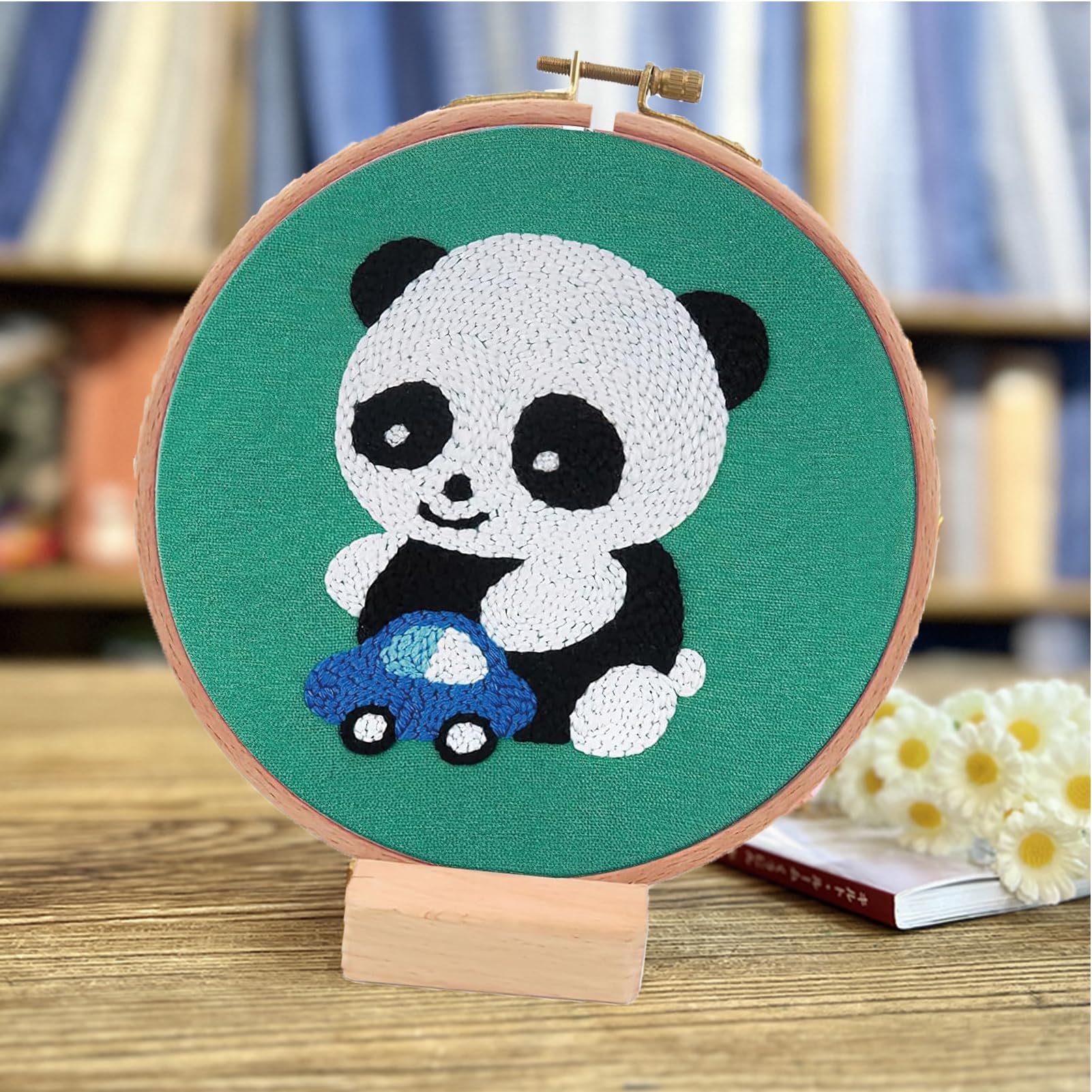 SYXLS Kit De Broderie Pour Débutant Adultes, Crafts Kit D'aiguilles à Poinçonner Panda, Broderie D'Aiguille De Poinçon Kit Pour Adultes Enfants Débutants, Artisanat à La Main : SYXLS