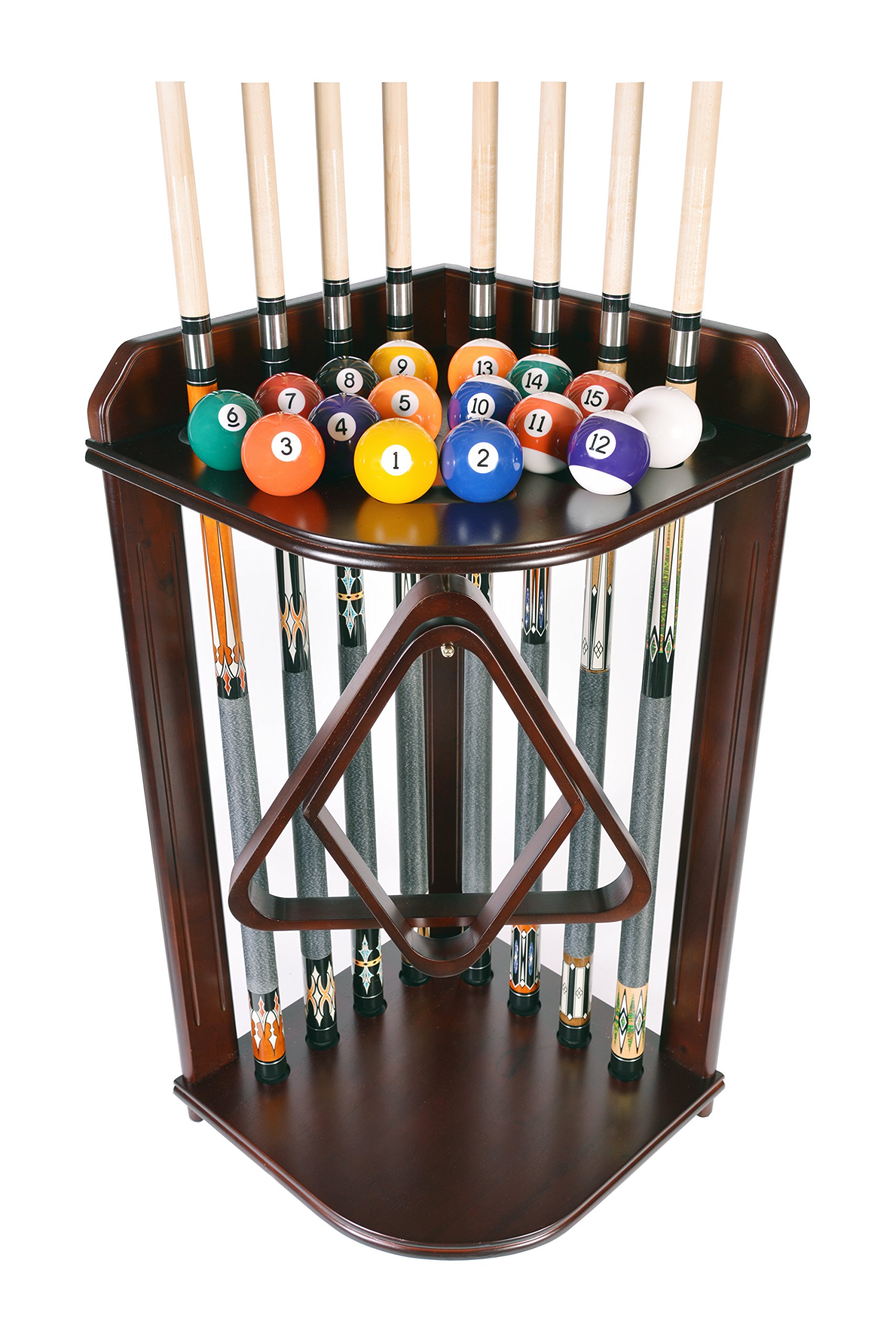 ISZY Billiards 8 Pool Cue Rack Only Billiard Stick Stand Holds 8 Cues