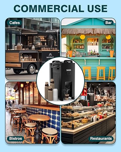 Miniatura 7 de WantJoin Dispensador de bebidas aislado, contenedor de bebidas frías y calientes de 5 galones, con asas, dispensador térmico de bebidas, enfriador