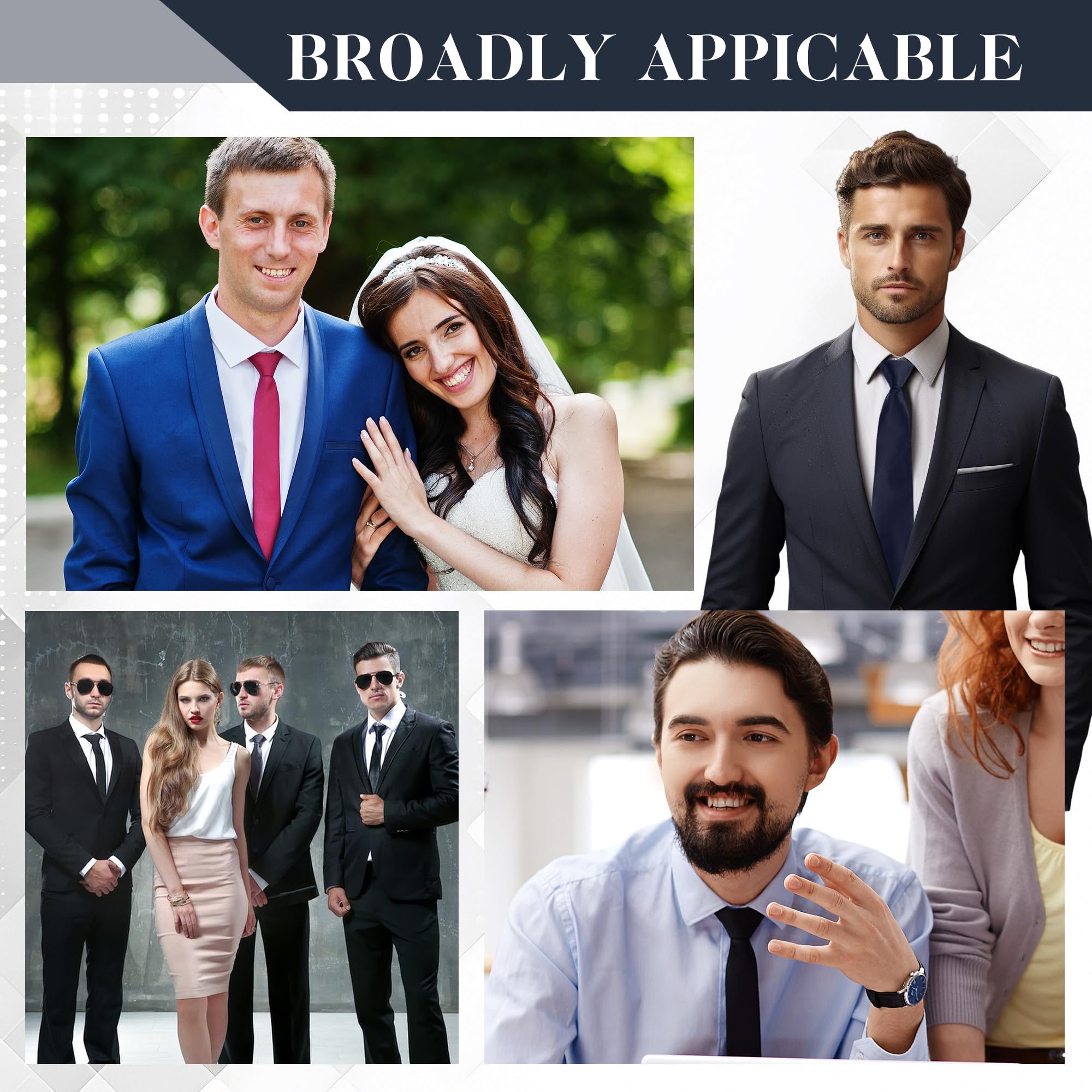 JSMTKJ 4 Piezas Corbata Infantil para Niños, Ajustable con Clip y Banda Elástica, Perfecta para Graduación, Boda, Disfraces y Eventos Formales Elegante y Fácil de Colocar para Niños