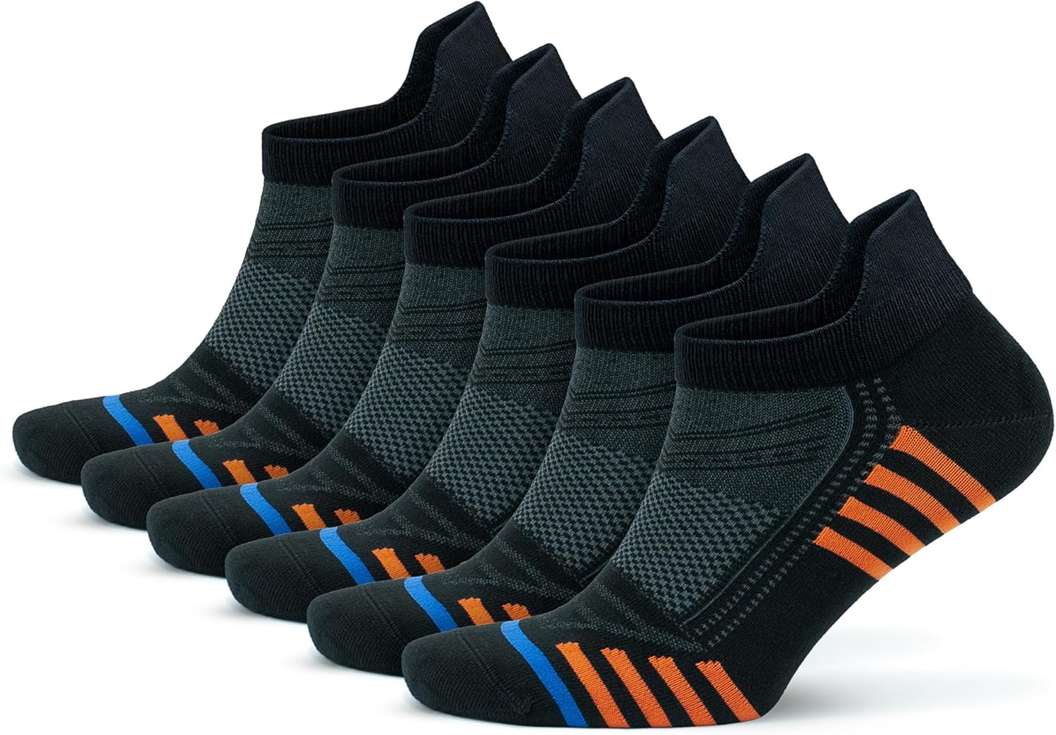 GoWith 6 Pairs Running Socks for Men, No Cushion Ankle Rayon Bamboo Socks, Moisture Wicking, with Gift Box