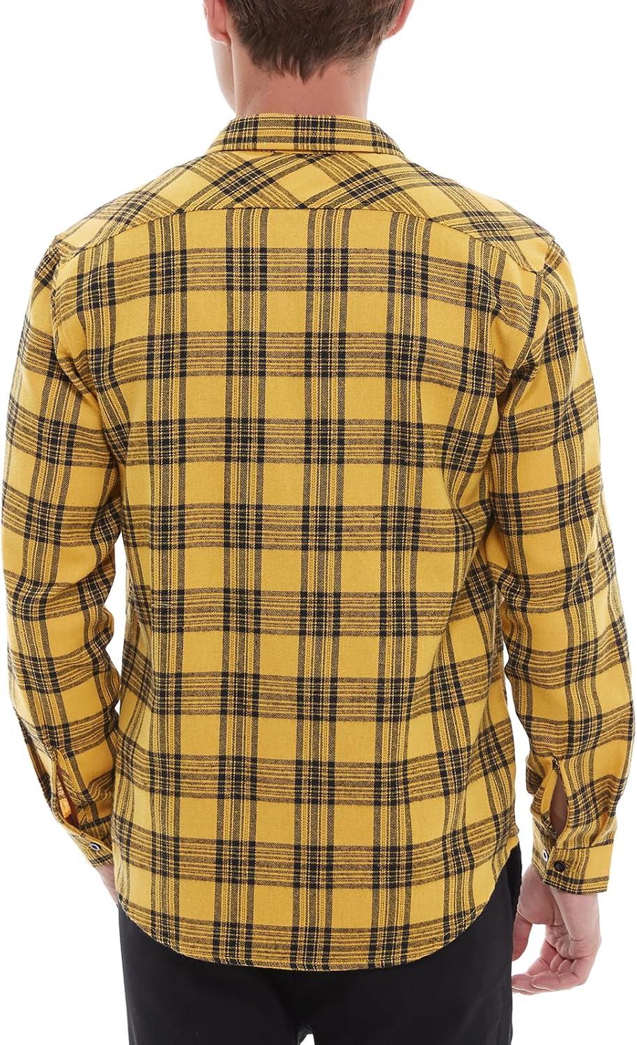 Men's Long Sleeve Plaid Flannel Winter Warm Shirt Casual Button Down Slim Fit Shirts - Image 4