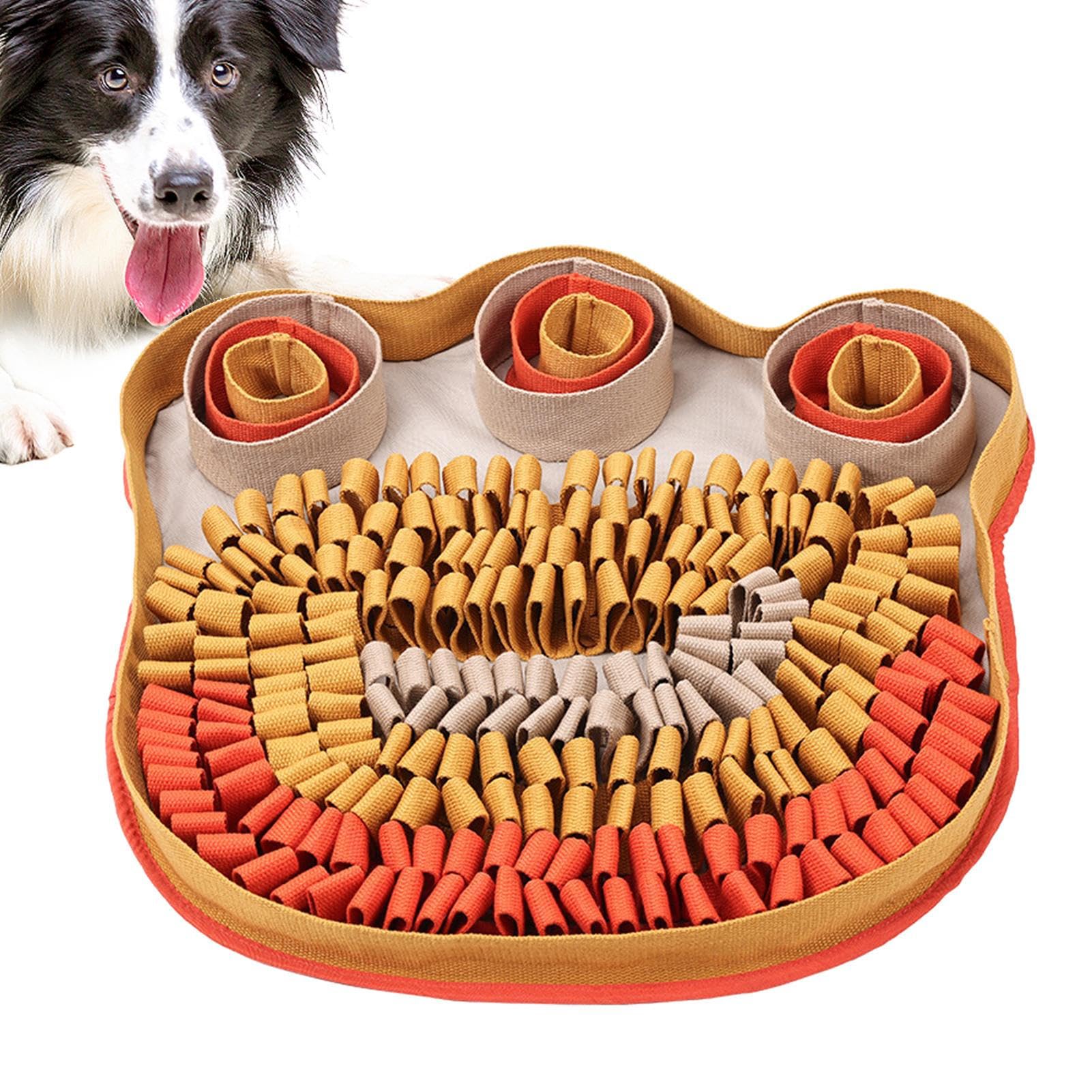 Hunde Schnüffelteppich 49 x 49 cm Puzzlespielzeug gegen Langeweile | Welpen Schnüffelteppich Für Drinnen Und Draußen Wohnzimmer Spiel Welpe Mittelgroße Und Große Rassen
