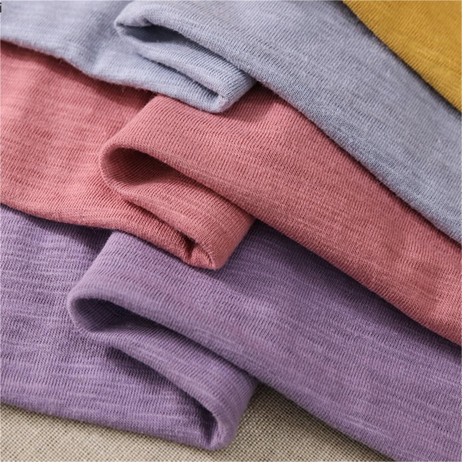 Baumwolltextur, weicher Jerseystoff, DIY-Handarbeitsstoff, atmungsaktives Sommer-T-Shirt, kurzärmeliges Nähmaterial(Color-41)