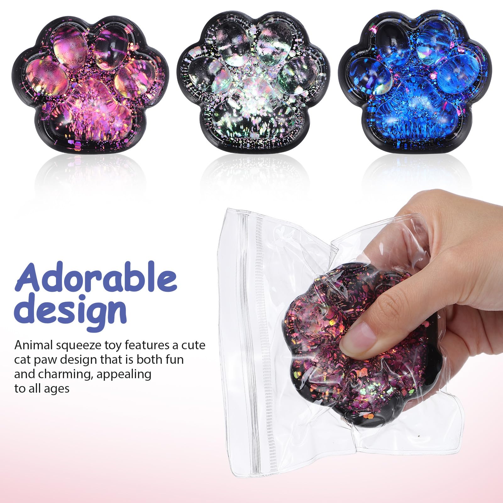 BESPORTBLE Lot de 15 Jouets Anti-Stress en Forme de Patte, à Presser, pour Adultes - Idéal comme Cadeau de Bureau Ou de Fête.
