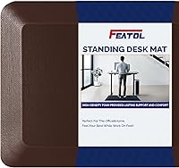 Vista 13 de FEATOL Tapete antifatiga para estar de pie, tapete ergonómico extra grueso 9/10 para escritorio de pie, cómodo y duradero de espuma viscoelástica