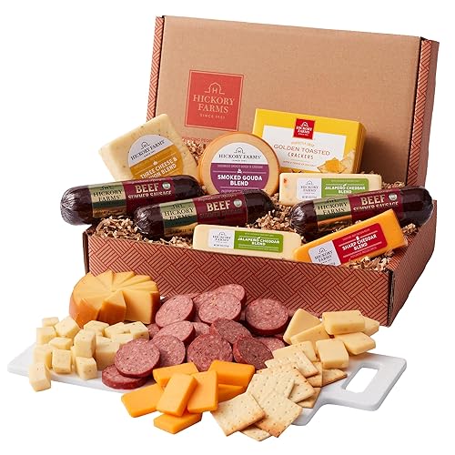 Miniatura 3 de Hickory Farms Caja de regalo grande de carne y queso cesta de regalo de comida gourmet perfecta para la familia cumpleaños condolencias regalos de