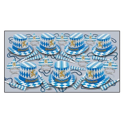 Beistle Oktoberfest Party Assortment for 50 Guests German-Themed Kit |