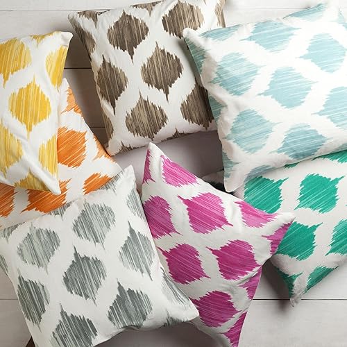 Miniatura 2 de Mark&Day Pillows, funda de almohada decorativa Harmole Aqua para sofá, cama, 18 x 18 pulgadas, decoración global del hogar, para sala de estar y