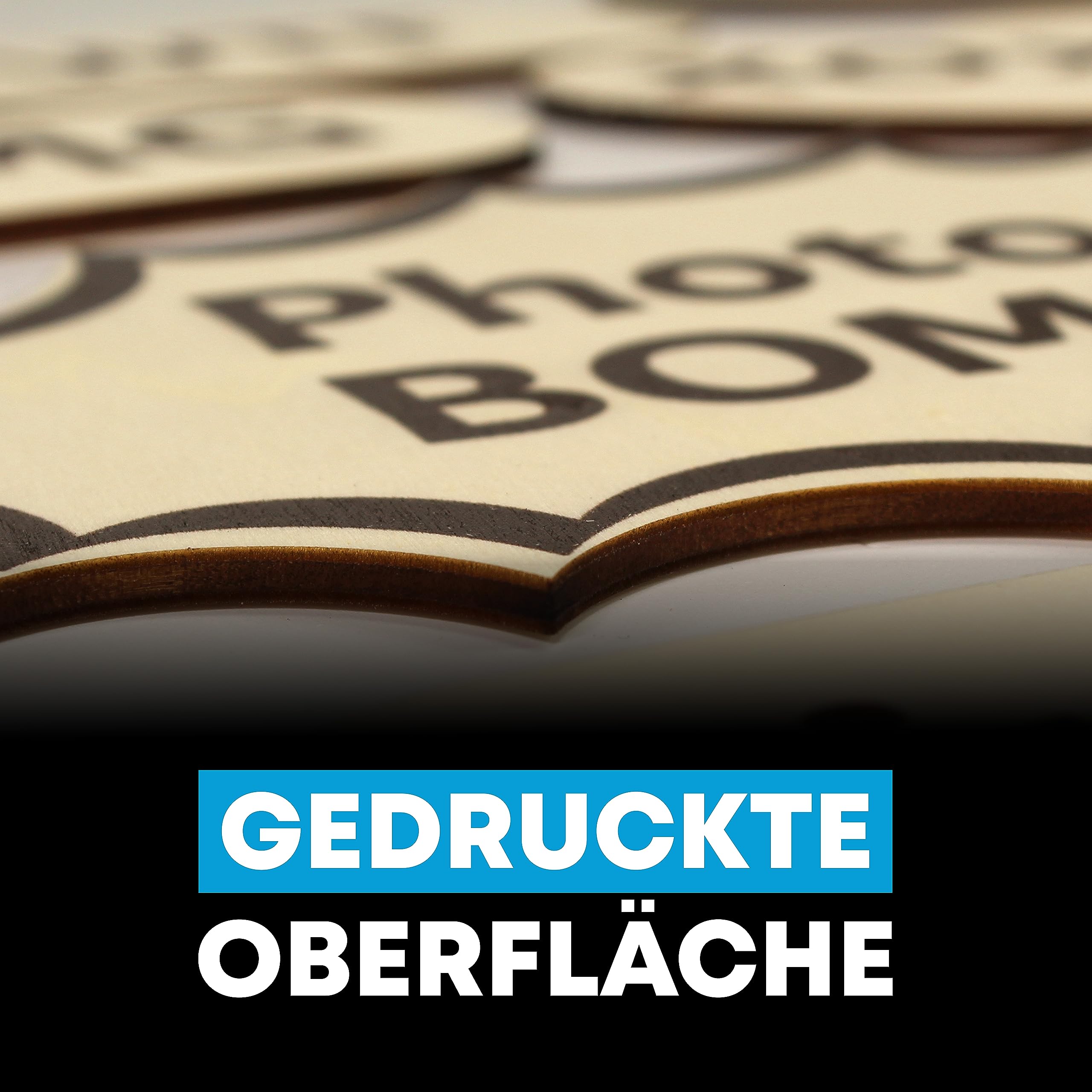Holzura Fotobox Accessoires Hochzeit Requisiten, Schilder aus Holz mit Sprüchen, Wedding Props Zubehör für Photo Booth und Fotoboxen als Hochzeitsdeko Accessoires