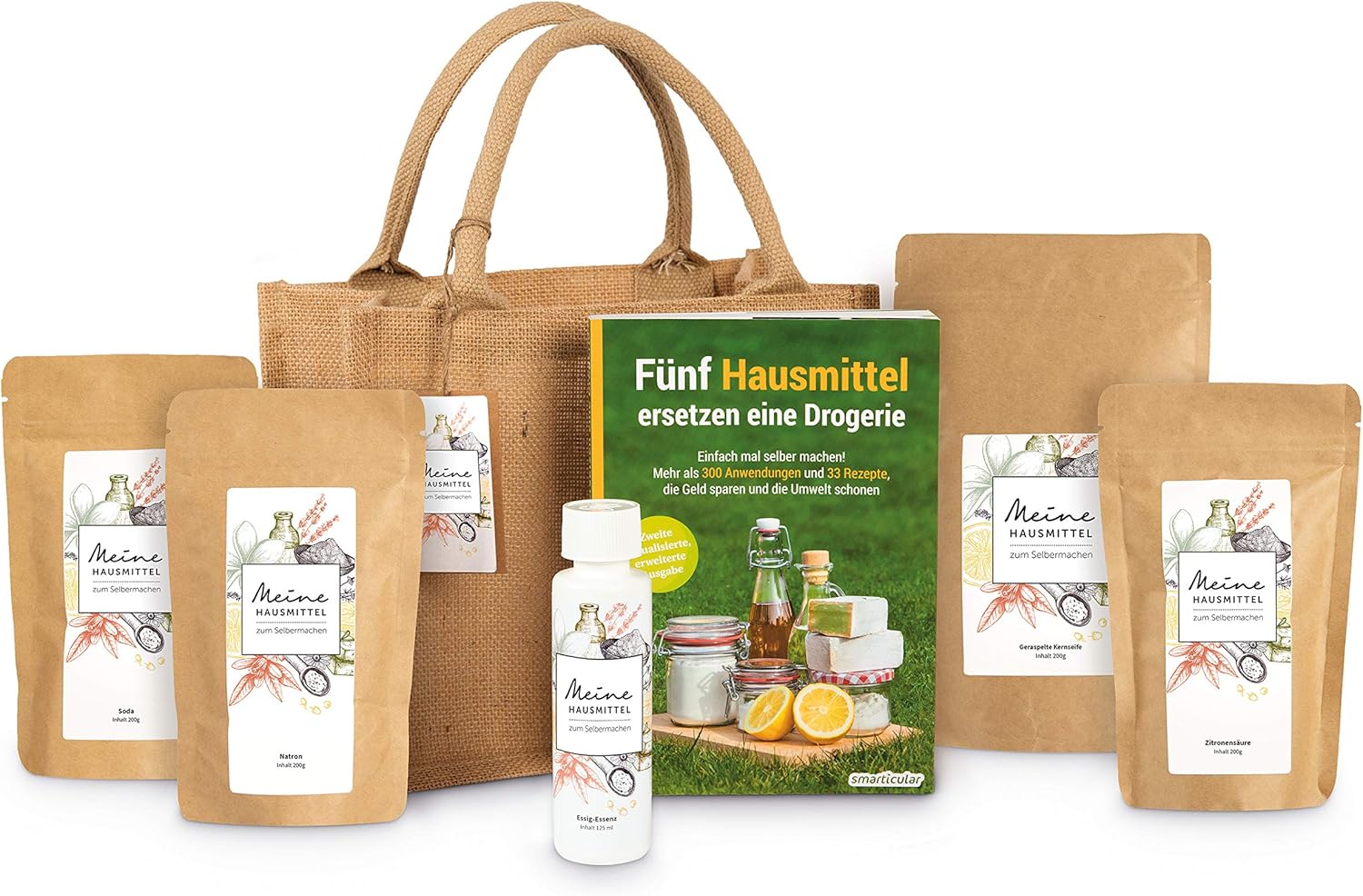 gift set five home remedy replace a drugstore i soda i vinegar i citric acid i core soap i make instead of buying i sustainable i smarticular i book i