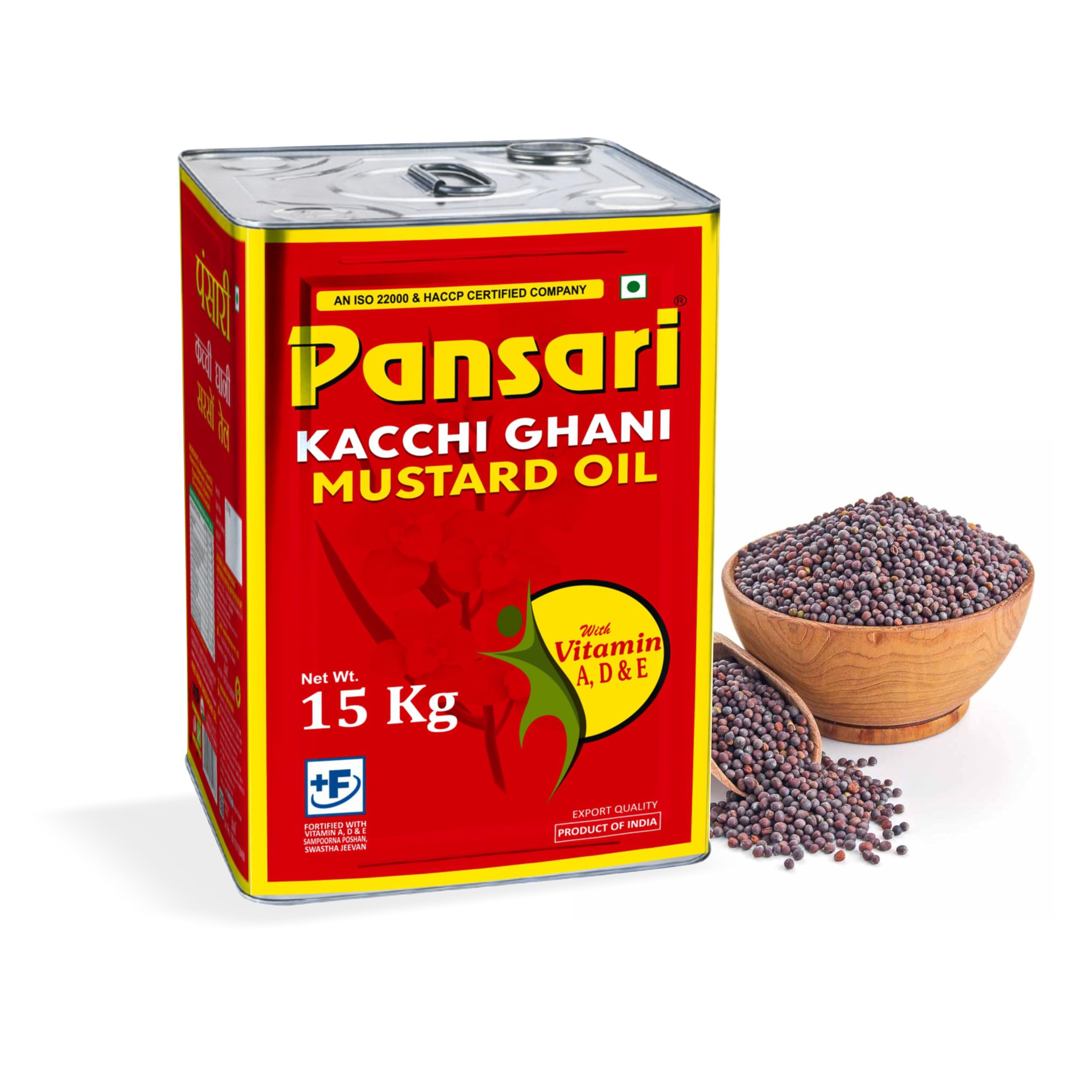 Pansari Brand Kacchi Ghani Mustard Oil 15 kg Tin (Fortified with vitamin A and D) (B0CXM8S6J1) Amazon Price History, Amazon Price Tracker