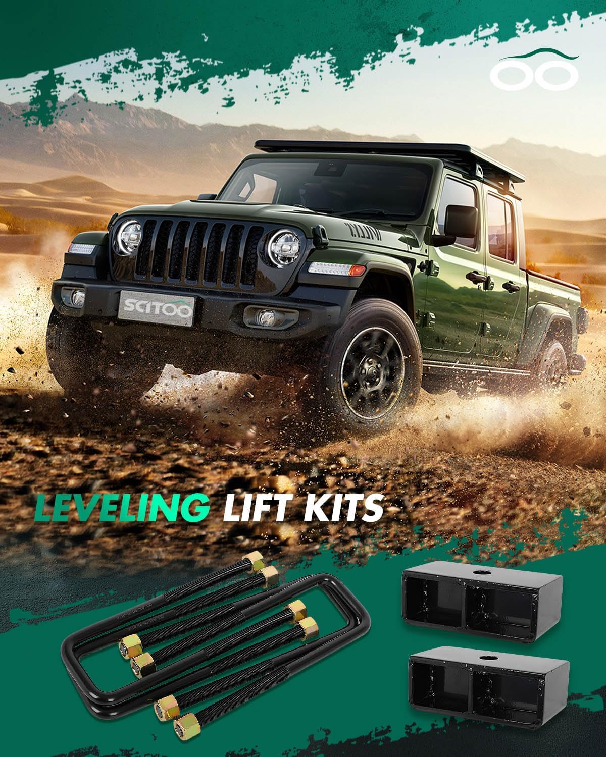 SCITOO 2" Rear Leveling lift kits Fit for Chevrolet for Suburban 1991-1994 for Suburban 1500 1995-1997 for Tahoe 1995-1999-Lifting Height is not Equal to Actual Thickness