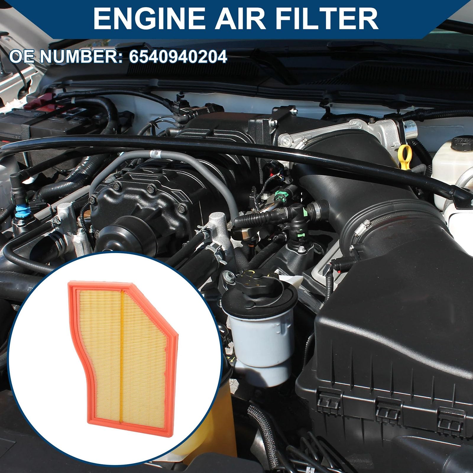 Filtro Aire para Mercedes-Benz GLB247 GLB200d 2.0L 2019-2024, 1 Filtro de Aire del motor/6540940204