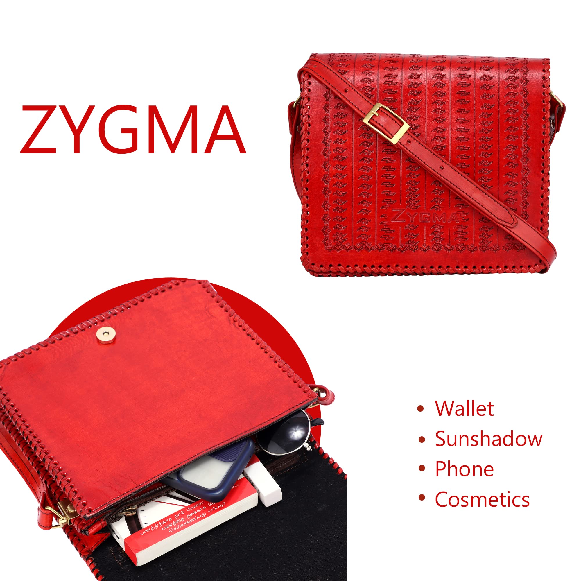 バッグ jima Buy zygma Genuine Leather Sling Bag for Women | Handmade Compact