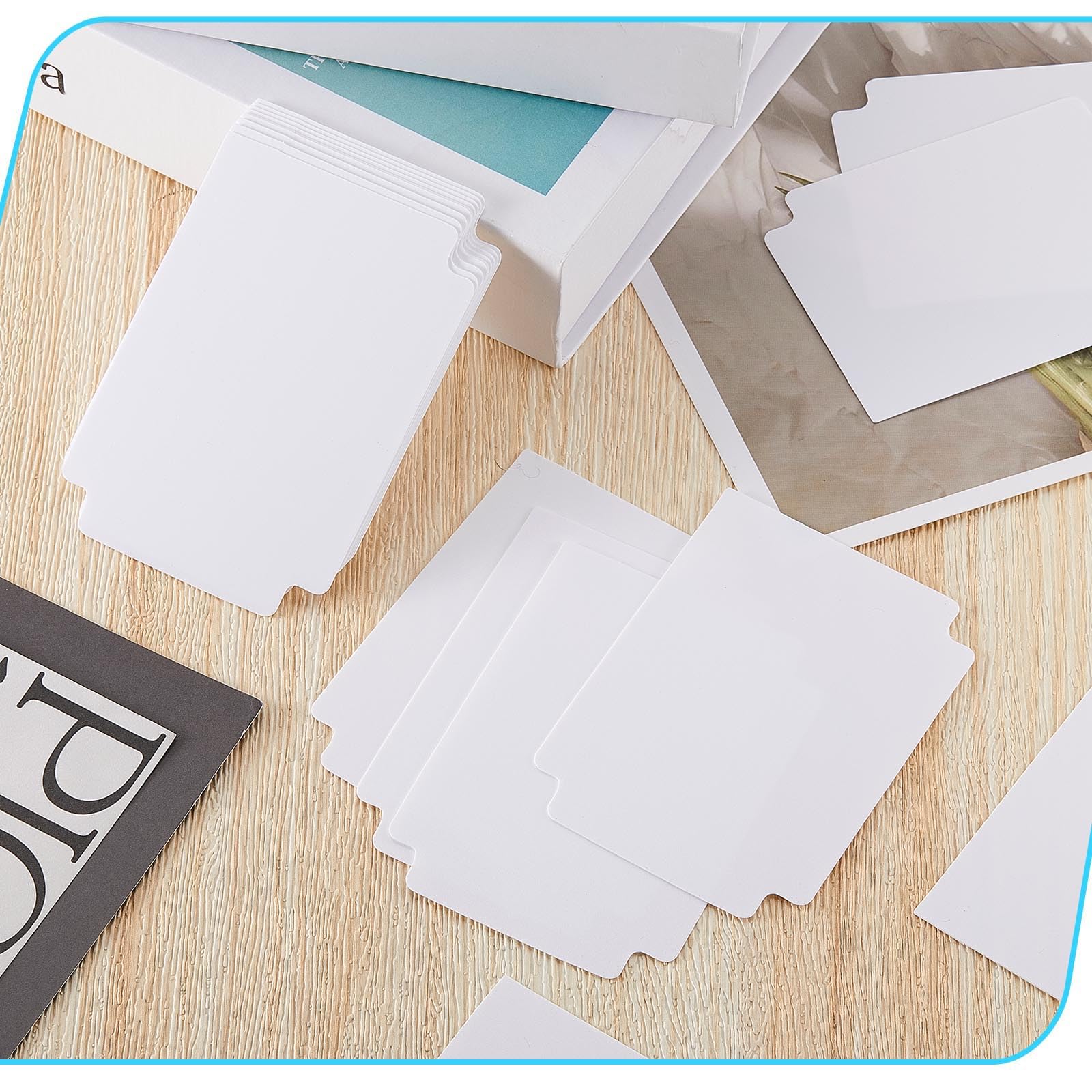 Lewtemi 450 divisori per carte collezionabili, divisori per carte collezionabili, con linguette, separatori per carte da gioco, in polipropilene, divisori, in plastica, per giochi e sport (bianco)