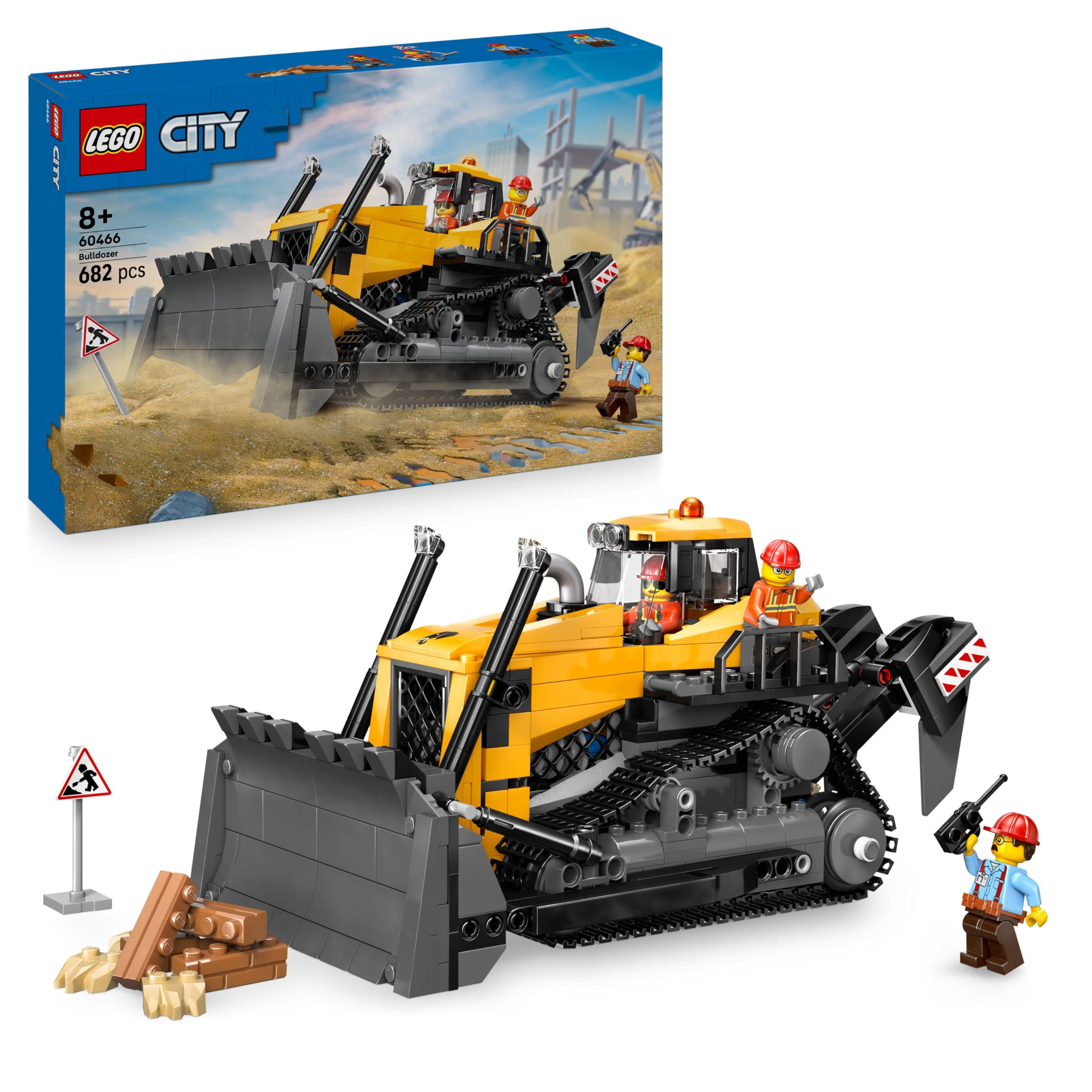Lego Lego® City Yellow Bulldozer Construction Site Building Toy Playset 60466 Multi