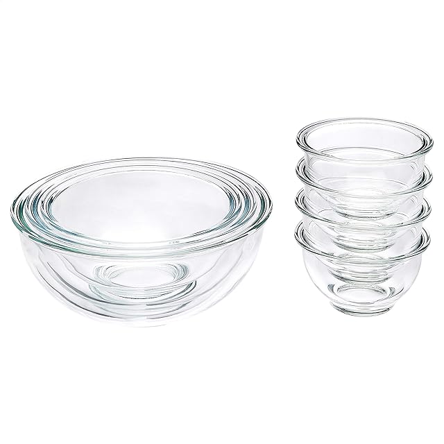 AmazonCommercial Mixing Bowls, 7 Piece Set, Lids Not Included