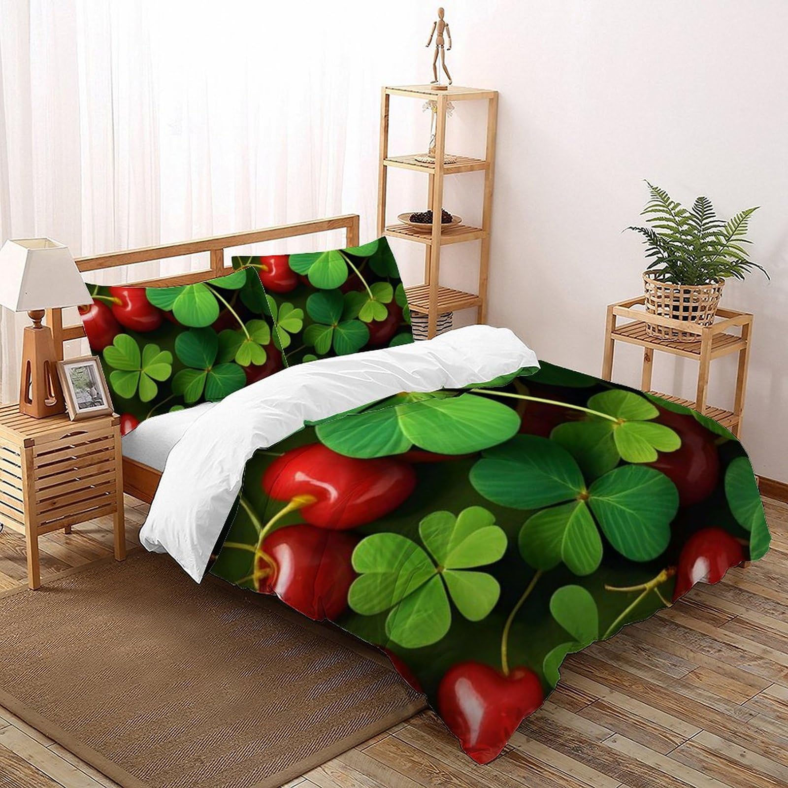 Housse de couette Super King 260x220 cm en microfibre imprimé fruits