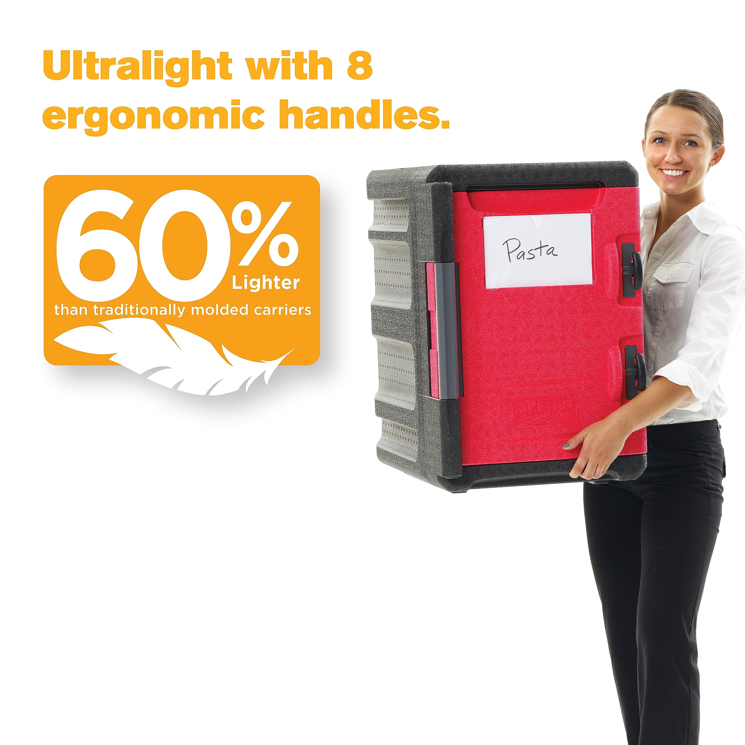 Mightylite ML400 - Contenitore termico per padelle, capacità 6 padelle, colore: Rosso